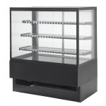 Hot vertical display for bakery and gastronomy Model EVOK180HOT Front glass opening