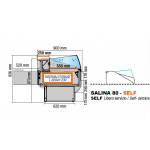 Self-service refrigerated food counter Model SALINA80250SELF Semi-ventilated