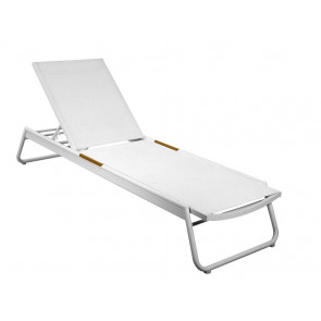 Sunbed in aluminum with polywood finishes STK Model S6461330000
