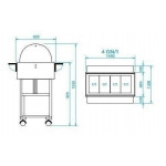 Wooden heated bain-marie display Model ELC2832 Colour walnut or wenge