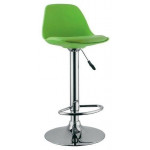 Indoor stool TESR Chromed metal frame Polypropylene seat Synthetic leather pad Model 997-K3001