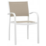 Stackable outdoor armchair TESR Powder coated aluminum frame, seat and backrest in textylene. Model 1641-SU8A