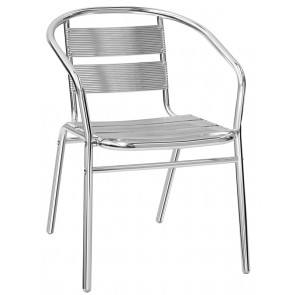 Stackable outdoor armchair TESR Anodized aluminum frame, tube Ø 25 x 1,5 mm Model 005-ALL05