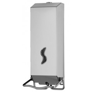 Liquid soap dispenser with "elbow" system in BRILLANT-FINISH AISI 304 STAINLESS STEEL MDL  Model BRINOX HOSPITAL 105038