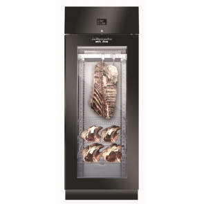 Dry-aging meat cabinet Everlasting in black plastic coated steel With glass door Capacity 150 Kg Model AC9008