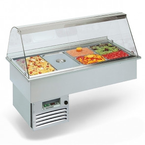 Built-in refrigerated drop in and furniture Model OPERA 6GN Gastrnorm capacity 6 containers Gn1/1