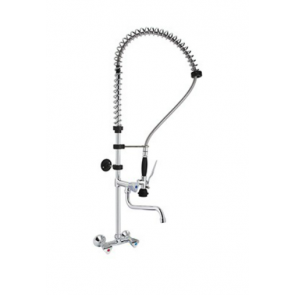 Two holes pre-rinse unit wall mounted - swinging spout in the middle of the tube MNL Model R0102010216