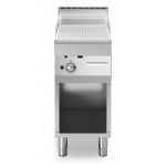 Gas fry top Chromed striped plate MDLR Model F7040FTGCRA Open cabinet