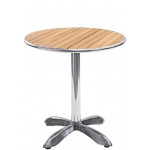 Outdoor table TESR Aluminum frame, wooden slats top Model 108-MTW007B