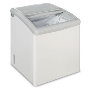 Static chest freezer with curved sliding glass lids Model FR158SLC