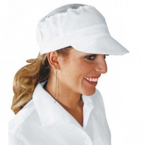 Charly hat With net IC 100% cotton White Model 077000