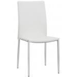 Stackable indoor chair TESR Powder coated metal frame Synthetic leather covering Model 825-RF49P