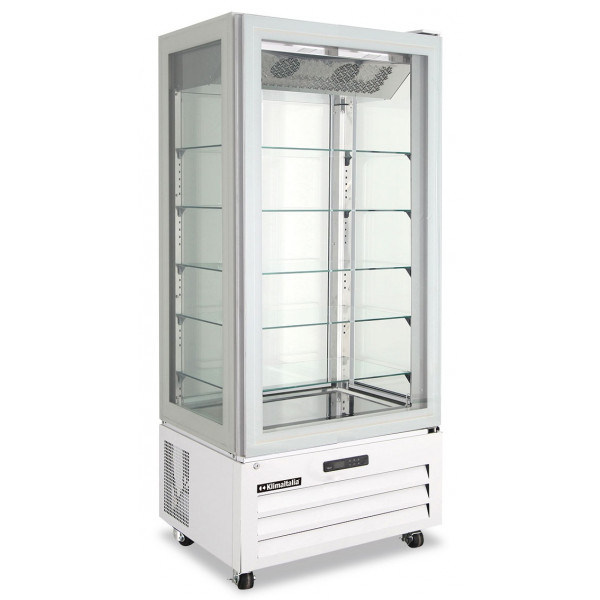 Pastry display four glass sides no frost Iin stainless steel Model VICTORIA85NFNWHITE