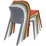 Stackable outdoor chair TESR Polipropylene frame with fiberglass Model 1501-9D various colours