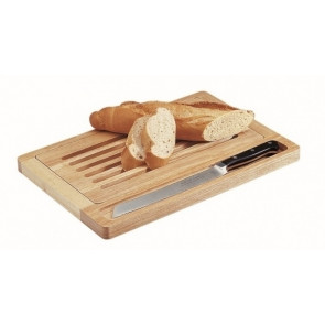 Wooden cutting board for bread with crumb tray Model 2615