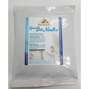 Powdered preparation already sweetened for SLUSH WITH NEUTRAL FLAVOUR Packs of gr 500 in cartons of 30 bags Model 507-1