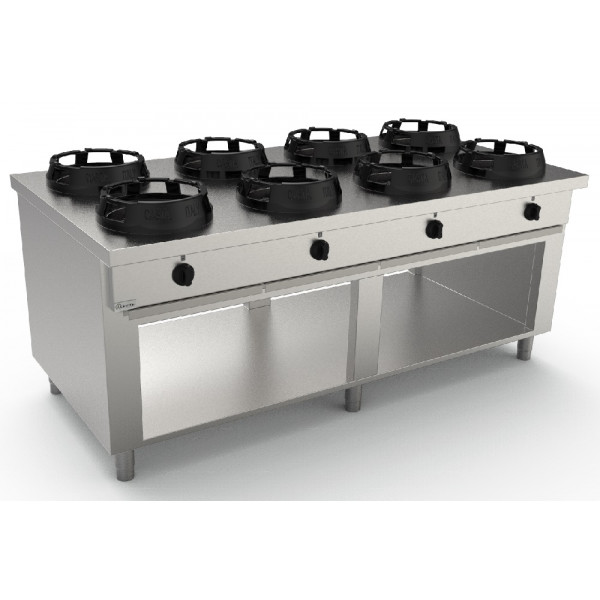 Wok range CI N.8 burners Burners power to choose Model RisCu081