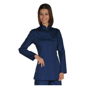 Woman Portofino blouse LONG SLEEVE 65% Polyester 35% Cotton BLUE in different sizes Model 002822