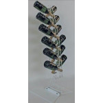 Neutral classic champagne bottles display Self-supporting design Bottles capacity 12 Transparent Model ARPA BOLLICINE