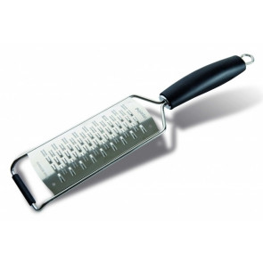 Stainless steel grater with handle, double cut Size cm. L 31,5 x P 7,3 Model 336-202