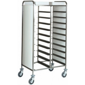 Tray trolleys GN 1/1 Model CA1460PI for restaurant Side panels in stainless steel