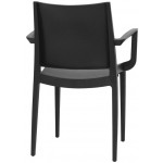 Stackable outdoor armchair TESR Polypropylene frame Black Model 1156-WAM BLACK