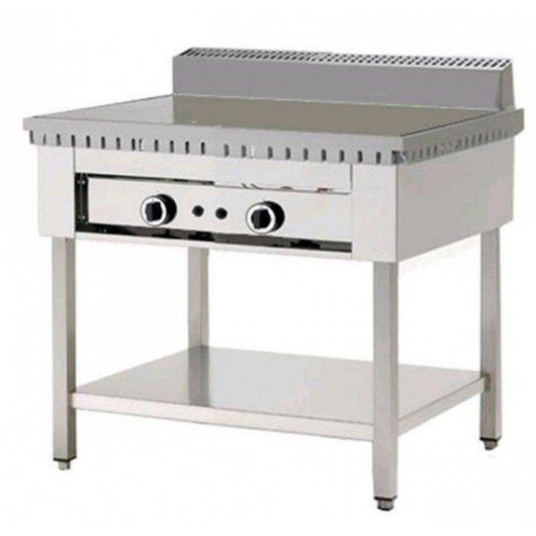 Electric piadina cooker PL Model CPE6 On trestle,  Chrome Flat On Stainless Steel Legs, Capacity 6 piadina , Chrome Flat