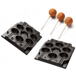 Waffle maker machine with interchangeable plates swivel of 180 ° TP Power 2000 W Model W-BASE SWING-BACKSYSTEM