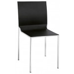 Stackable indoor chair TESR Chromed metal frame Polypropylene shell Model 074-CT123