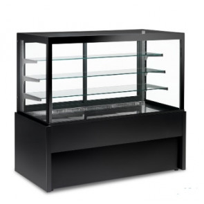 Refrigerated food counter ideal for fresh pastry and cold gastronomy Zoin Model Kristall KR100SDVG Double glazing Ventilated refrigeration without storage Without group