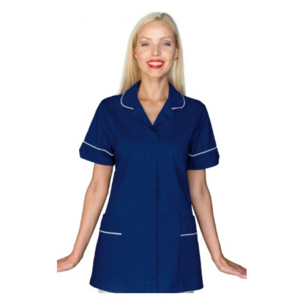 Woman Zama blouse SHORT SLEEVE 65% Polyester 35% Cotton BLUE Avaible in different sizes Model 004702