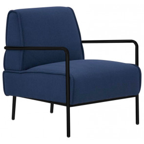 Indoor armchair TESR Powder coated metal frame, fabric or synthetic leather covering. Model 1520-S8V