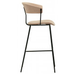 Indoor stool TESR Powder coated metal frame, seat and backrest in fabric Model 1905-RD04 DIFFERENT COLOURS