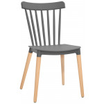 Indoor chair TESR Wood legs Polypropylene shell Model 1322-Z87