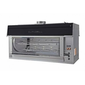 Electric island rotisserie ENG Model ISOLA42P Capacity N. 42 Chickens N. 6 stainless steel tubular spits mm 12 x 12