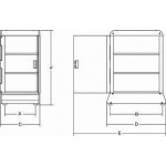 Neutral countertop display Model VISTA TOWER Neutral Stainless steel extractable shelves