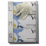Triple dispenser of disposable gloves MDL 430 stainless steel brilliant, Model BRINOX 773021