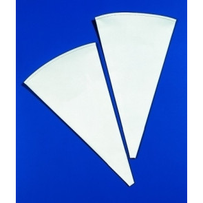 Cotton decorating bag with reinforced tip , upturned edge and slot Model 505-0
