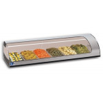 Heated countertop display Model TAPAS4GN-BM Containers GN1/3 Cm 32,5x17,6x4