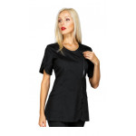 Woman Babilonia blouse SHORT SLEEVE 65% Polyester 35% Cotton BLECK Avaible in different sizes