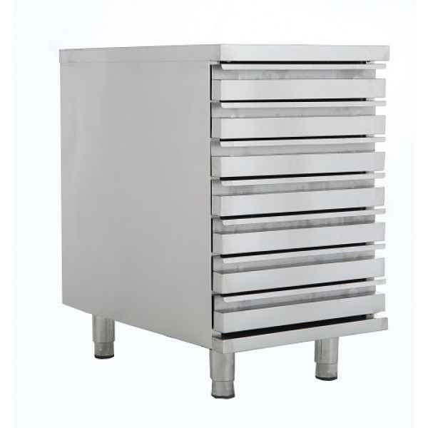 Stainless steel AISI 201 chest of drawers ForCold Model CAS7-FC Ideal for pizza dough containers