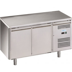 Refrigerated pastry counter two doors Stainless steel INOX AISI 201 ForCold Model G-PA2100TN-FC ventilated 60/40