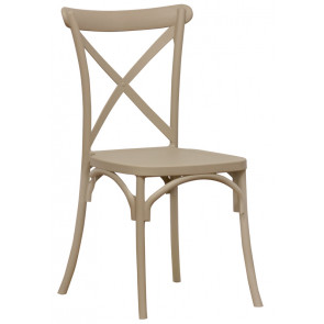Stackable outdoor chair TESR Polypropylene frame Model 1483-A11 TAUPE