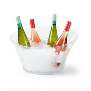 Oval plastic champagne bucket clear Model 340-912