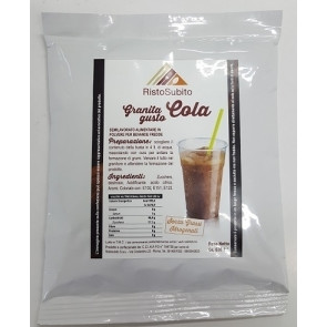 Powdered preparation already sweetened for SLUSH WITH COLA FLAVOUR Packs of gr 630 in cartons of 25 bags Model 540