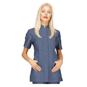 Woman Portofino blouse SHORT SLEEVE 100% Cotton JEANS in different sizes Model 002877M