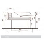Refrigerated fish Counter Zoin Model Saigon SS250PSSG Self Service static refrigeration Incorporated group