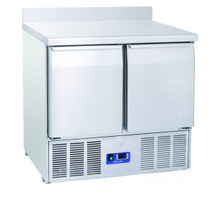 Refrigerated Saladette GN1/1 with stainless steel top Model CRA90A Two doors Static refrigeration with upstand