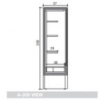 Refrigerated wall-site multideck Zoin Model Olimpo OI150PSVG-S Suitable for the display of beverages, milk, cold gastronomy Sliding doors Ventilated refrigeration built-in motor