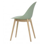 Stackable outdoor chair TESR Beech wood frame, polypropylene shell Model 464-V11